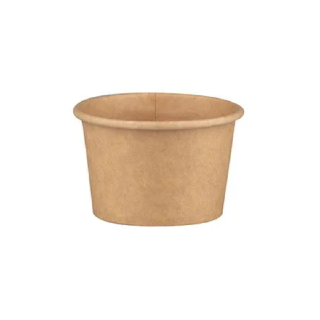 Sosiera kraft carton 2 oz/60 cc, 100 buc/set